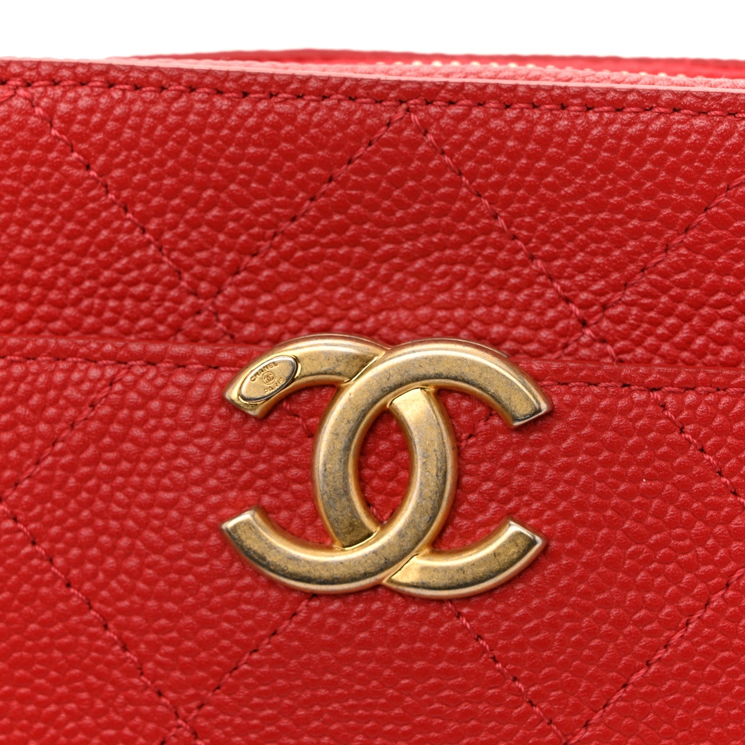 Caviar Quilted Waist Bag Red