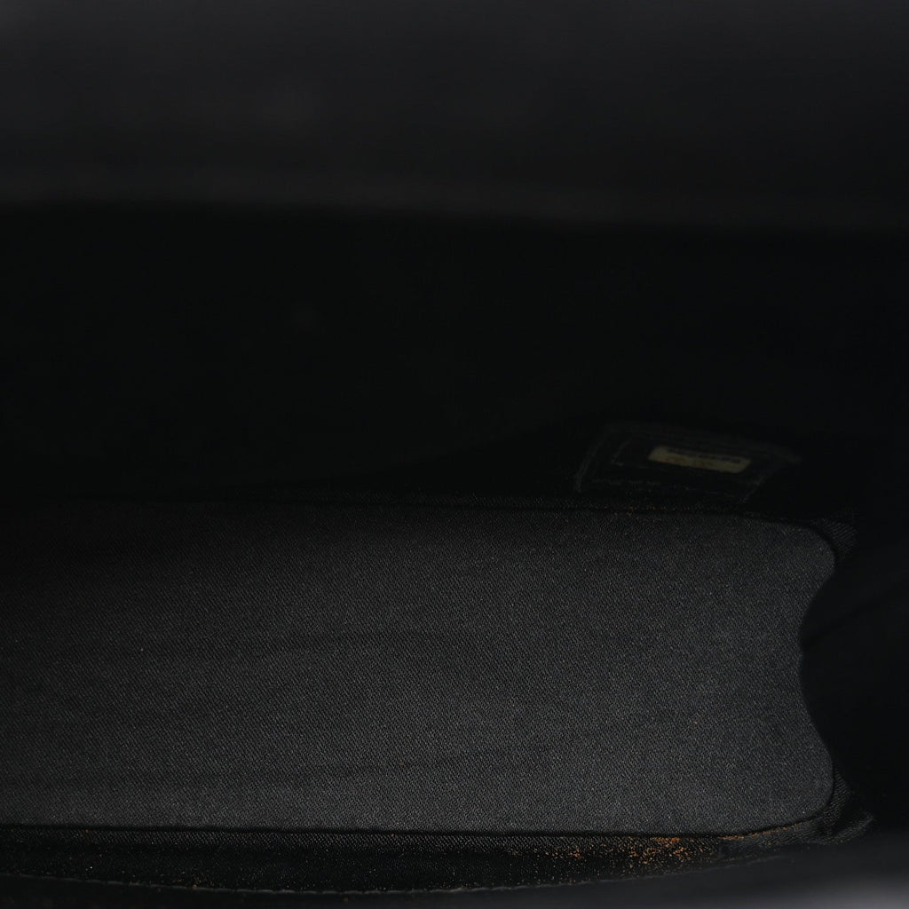 Grosgrain Crystal CC Evening Bag Black