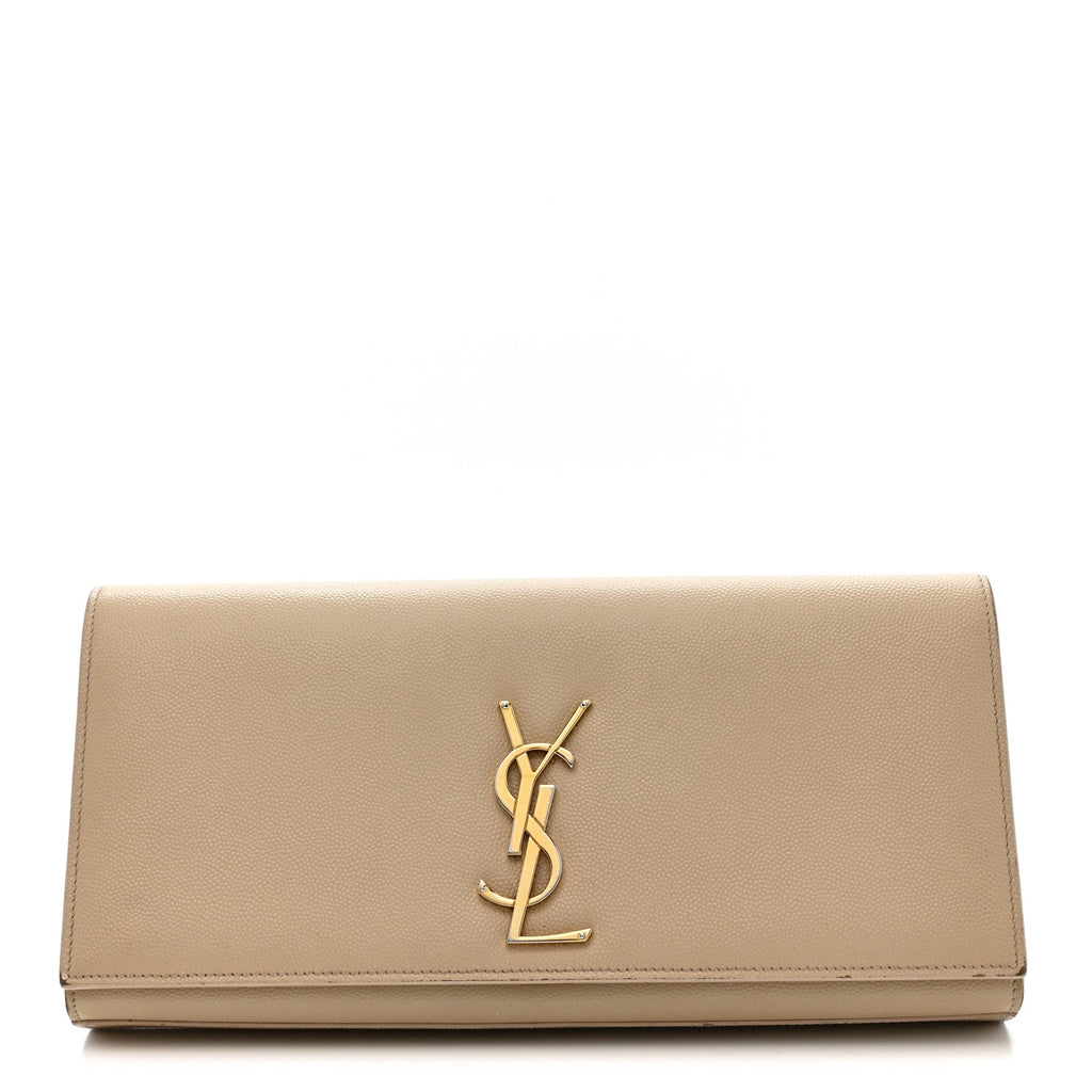 Grain De Poudre Classic Monogram Cassandre Clutch Nude