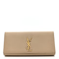Grain De Poudre Classic Monogram Cassandre Clutch Nude