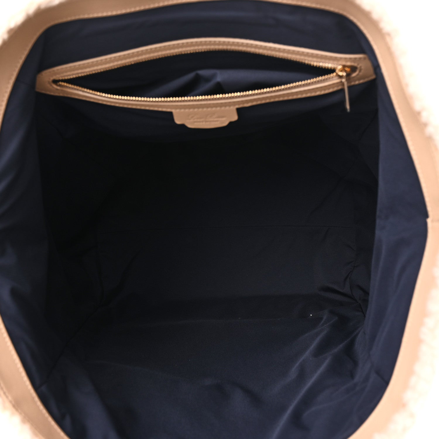 Cashfur Calfskin Large Sesia Tote Ancient Paper