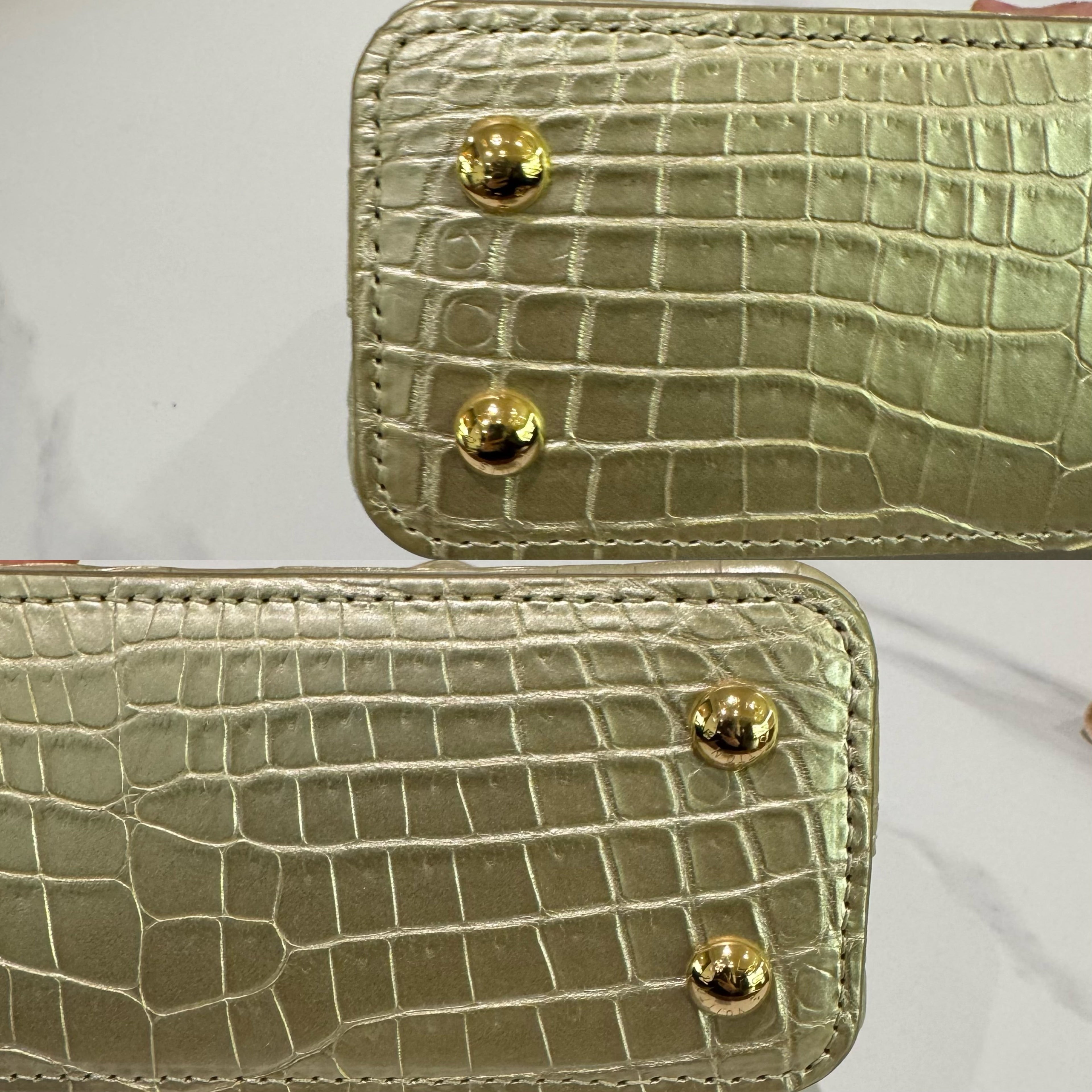 LOUIS VUITTON CAPUCINES MINI – CHAMPAGNE CROCODILE LEATHER