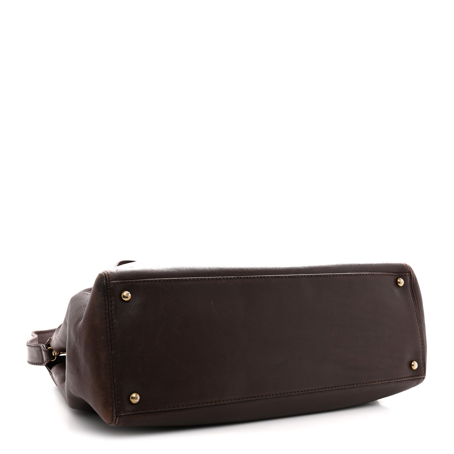Calfskin Shopper Tote Brown