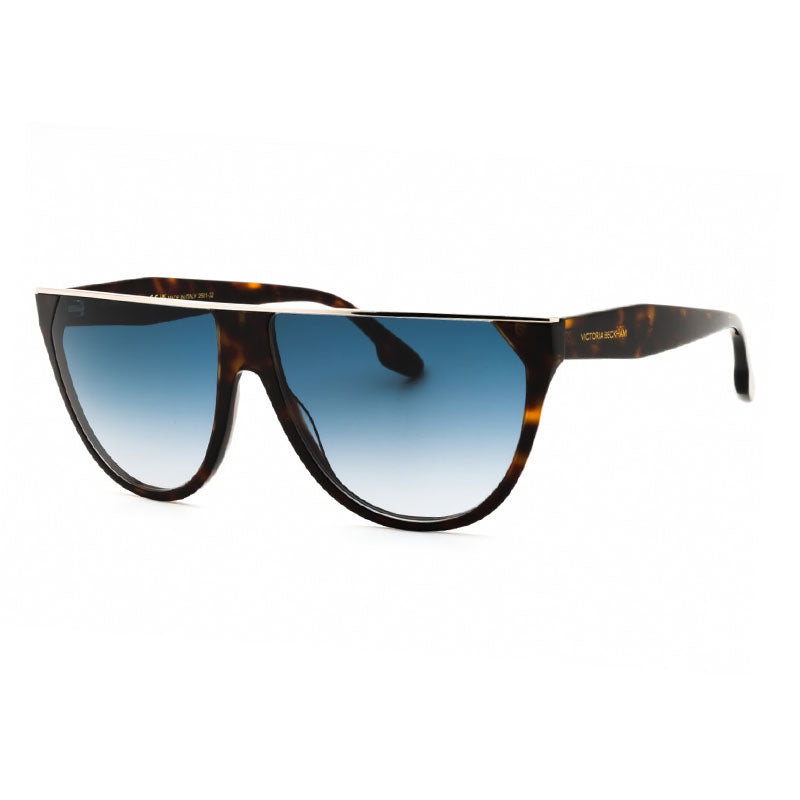 Victoria Beckham Sunglasses Rectangle Full Rim, Metallic Forced Green Frame and Smoke Gradient Lens VB682S305