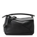 Calfskin Small Puzzle Bag Black