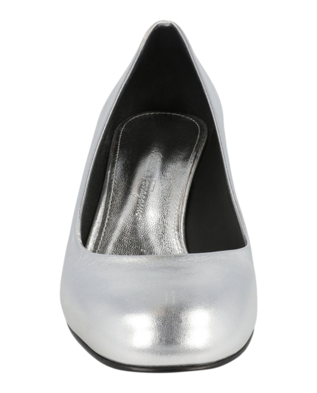 Ferragamo Womens Farrah Metallic Leather Pumps