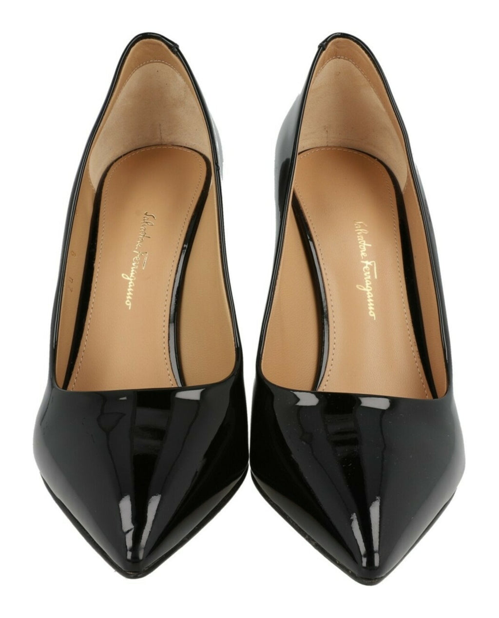 Ferragamo Womens Ilary X5 Patent Leather Pumps - Narrow Width