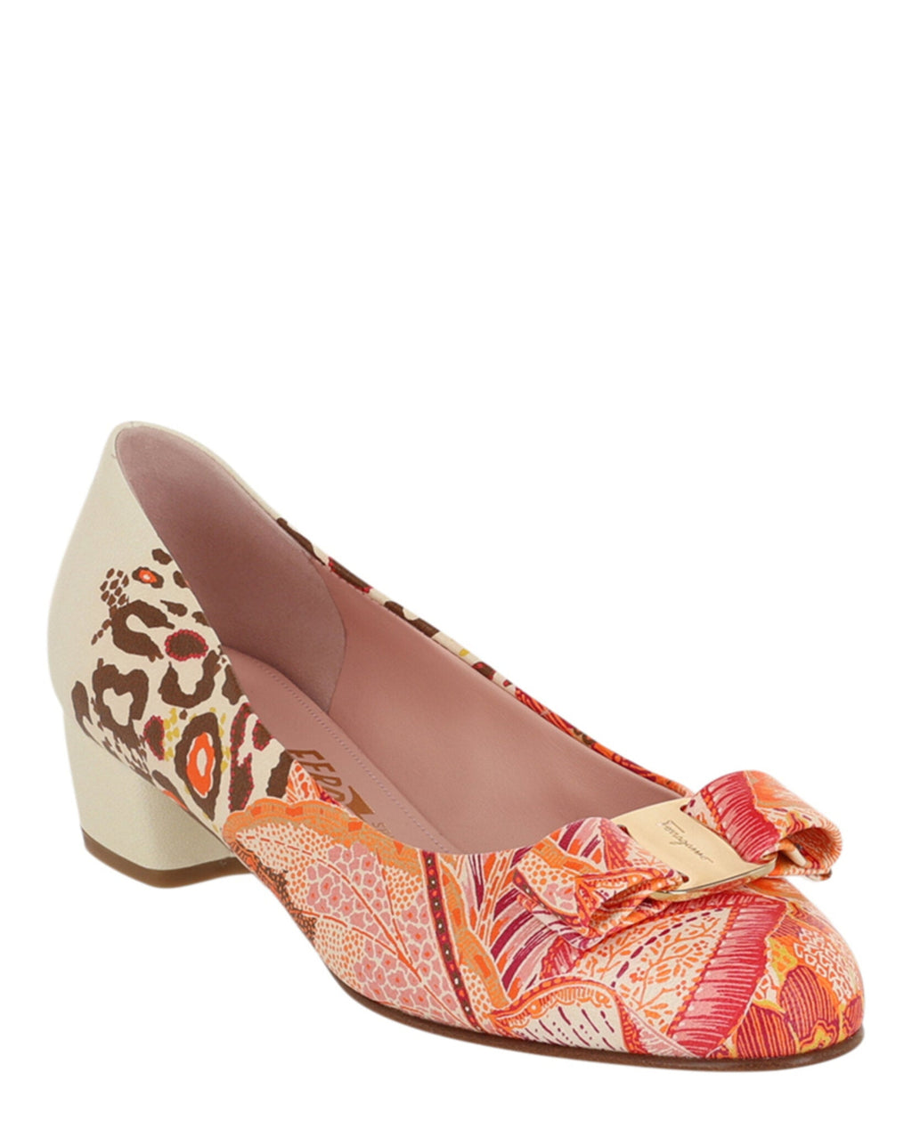 Ferragamo Womens Vara Print Pumps