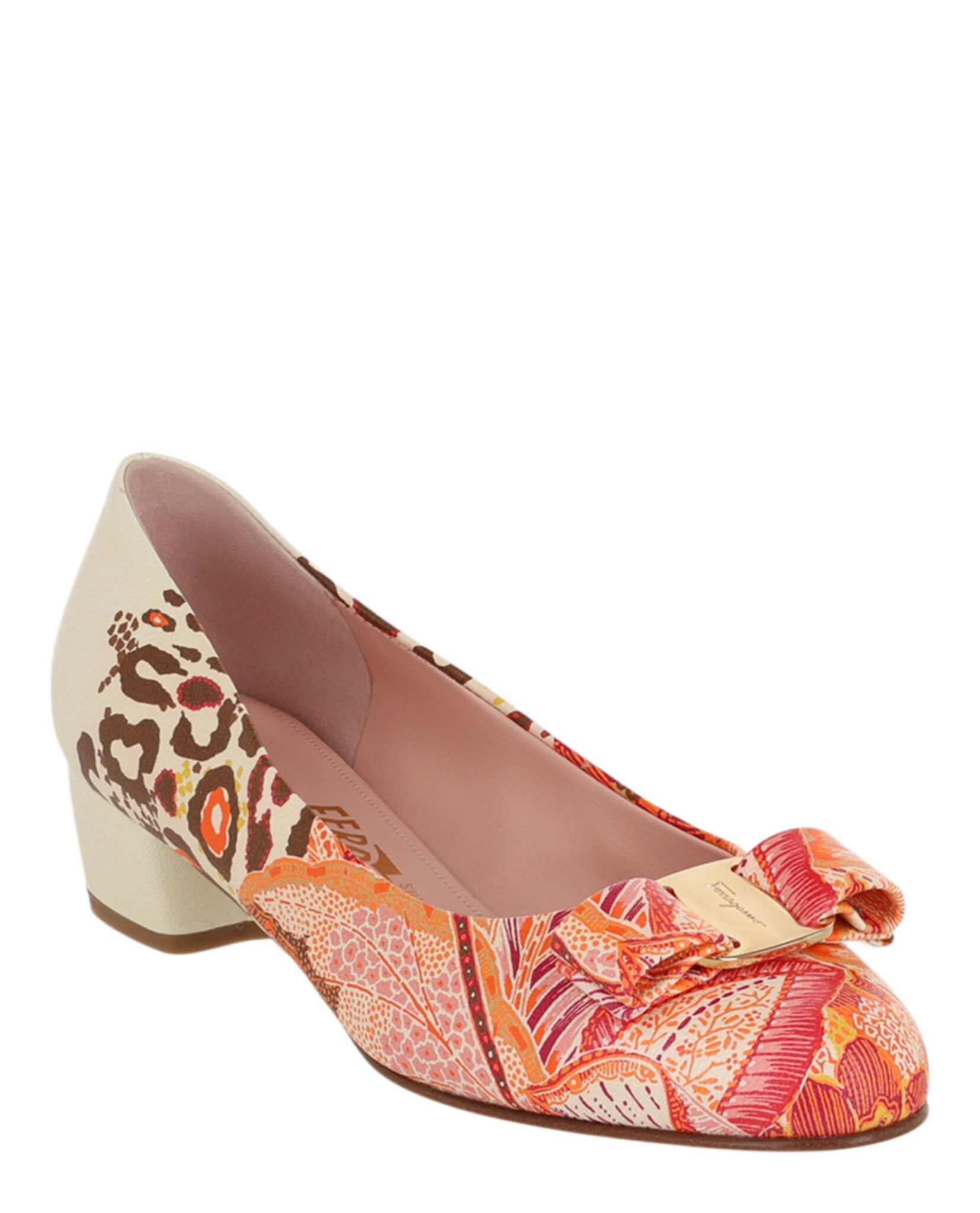 Ferragamo Womens Vara Print Pumps