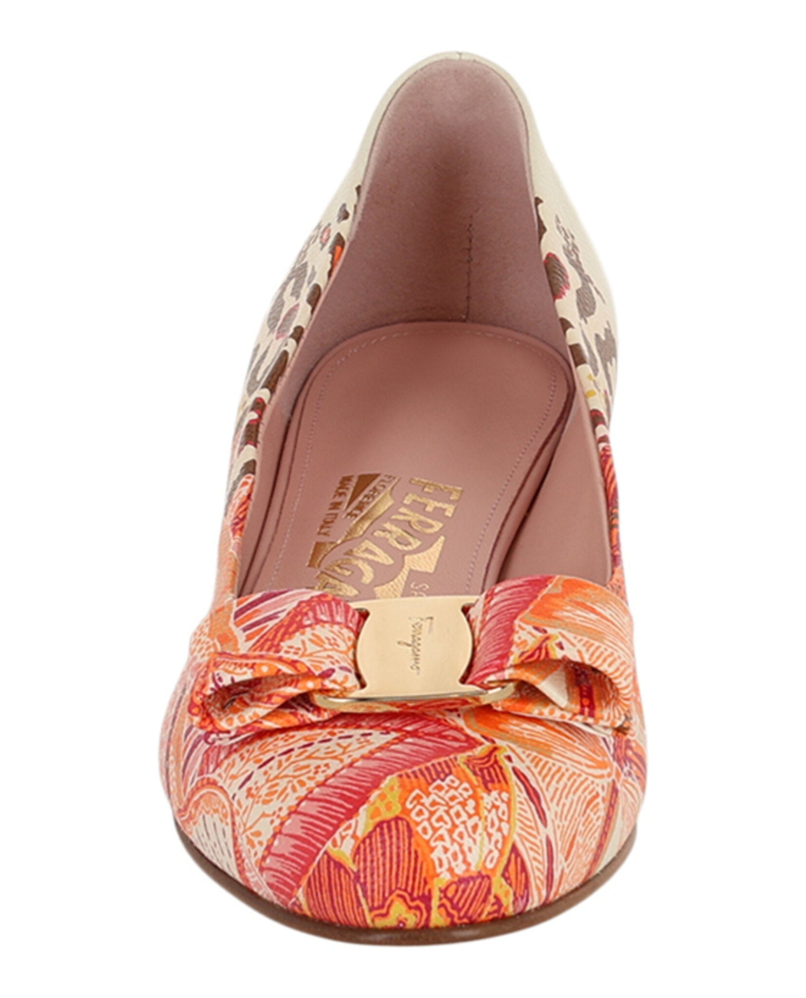 Ferragamo Womens Vara Print Pumps