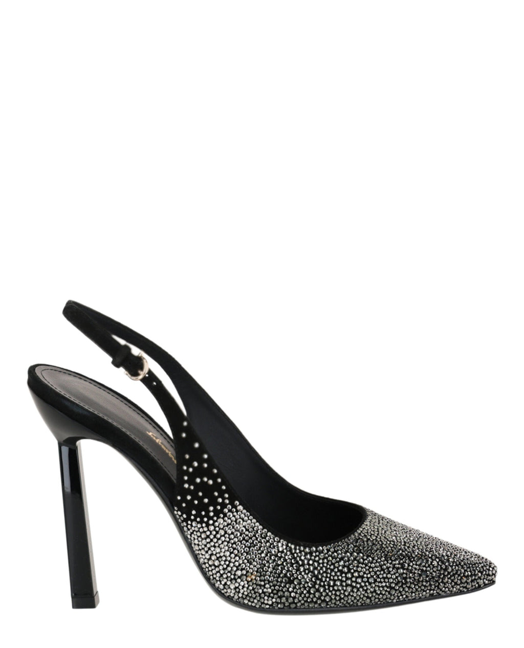 Ferragamo Womens Jessie Crystal-Embellished Slingback Pumps