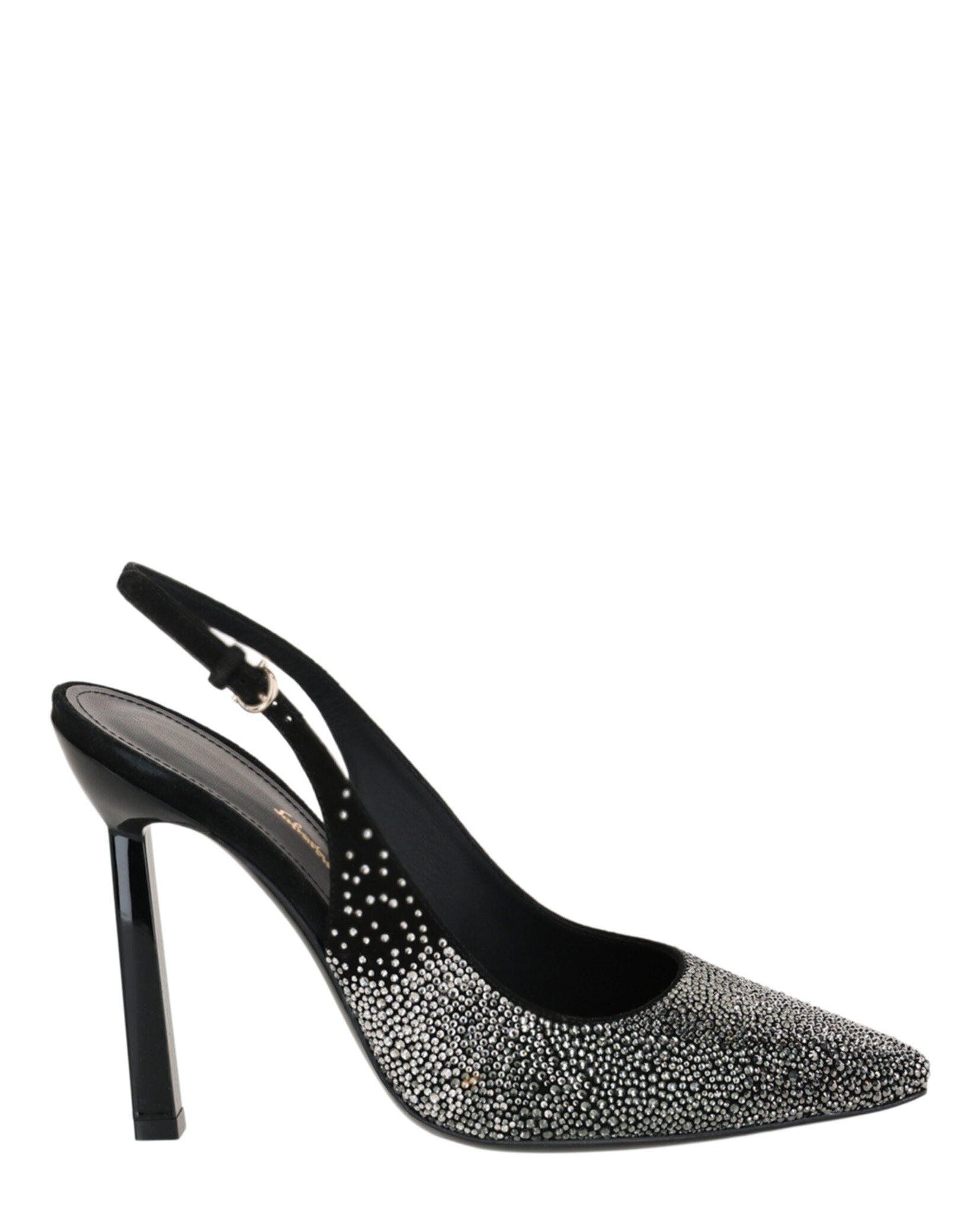 Ferragamo Womens Jessie Crystal-Embellished Slingback Pumps