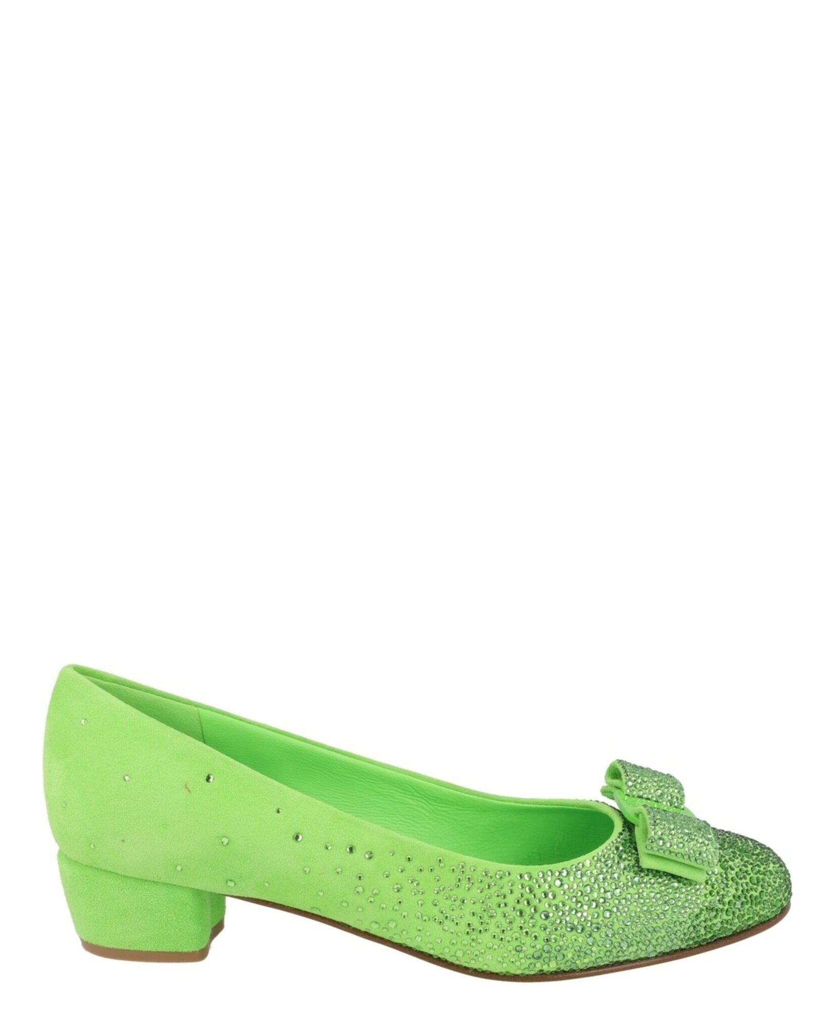 Ferragamo Womens Vara Bow Crystal-Embellished Pumps