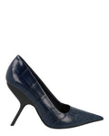 Ferragamo Womens Eva X5 Croc Embossed Pumps