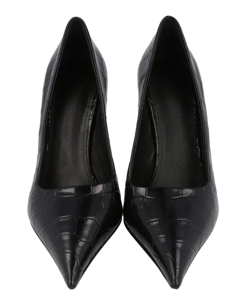 Ferragamo Womens Eva Crocodile Leather Pumps