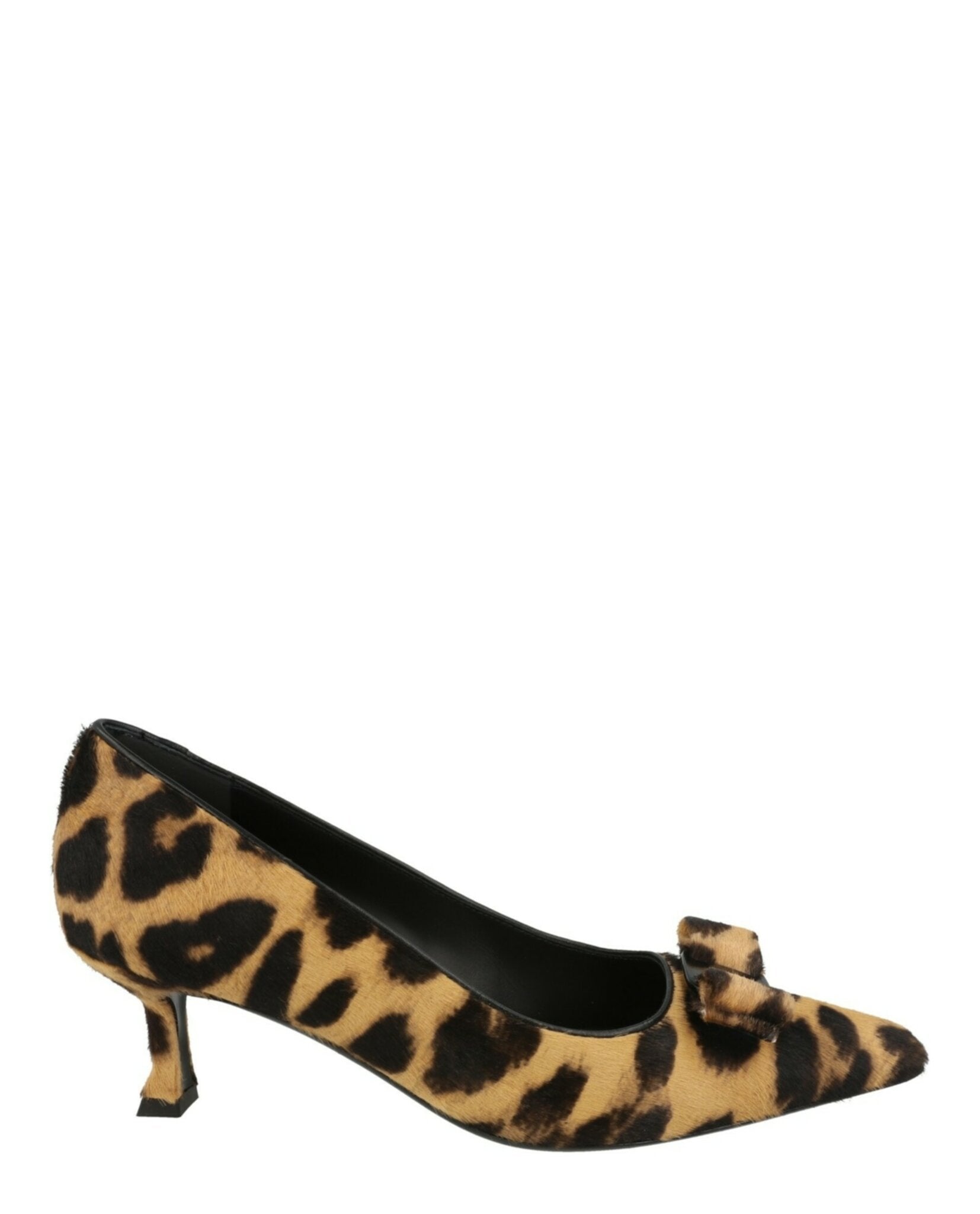 Ferragamo Womens Siwar Leopard Print Kitten Heels