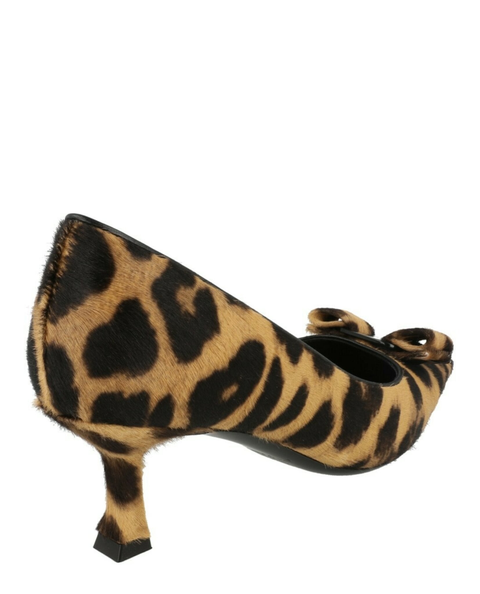 Ferragamo Womens Siwar Leopard Print Kitten Heels