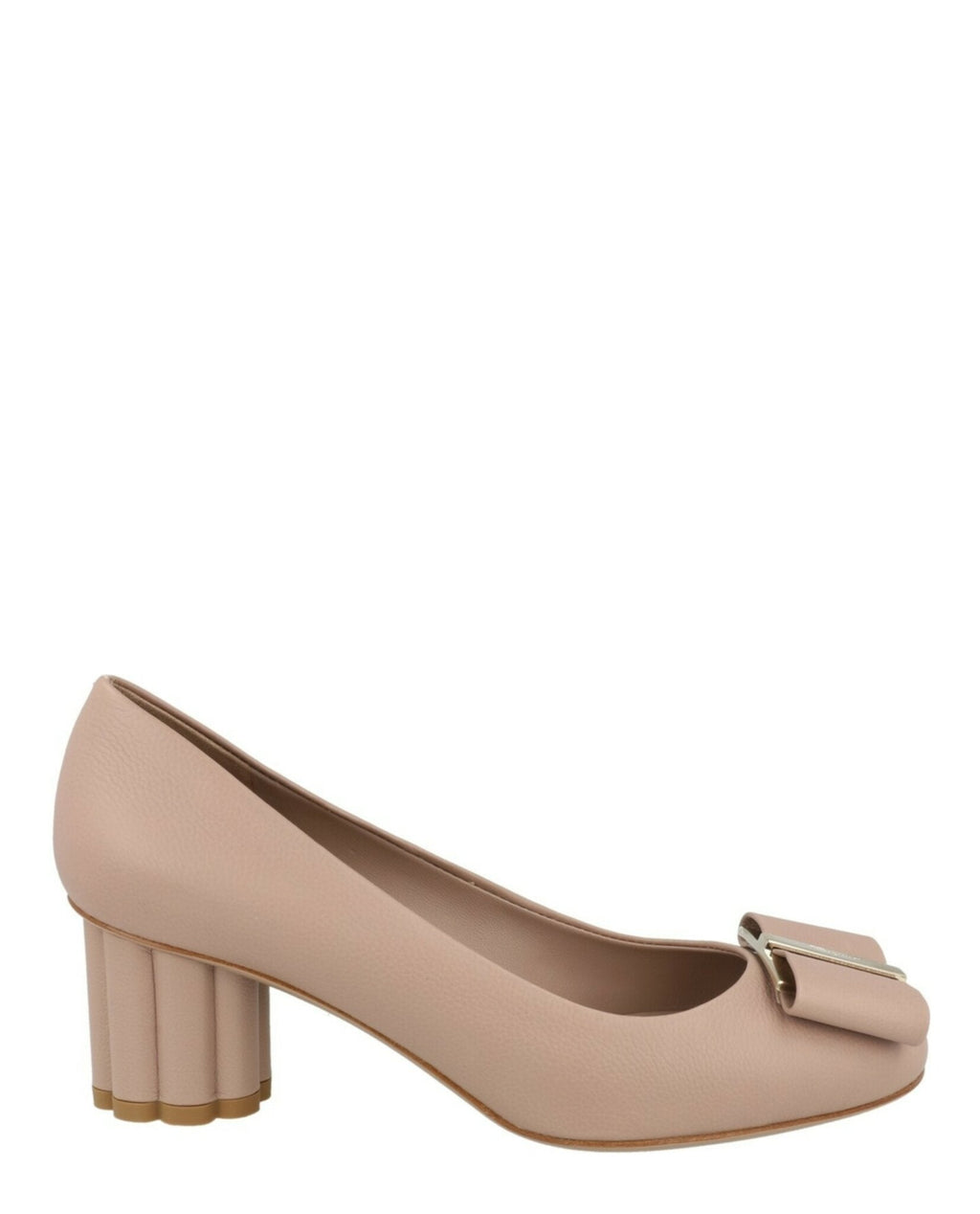Ferragamo Womens Capua Leather Pumps