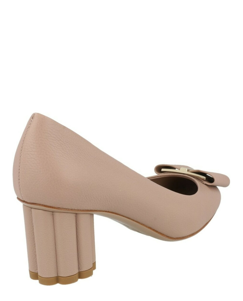 Ferragamo Womens Capua Leather Pumps