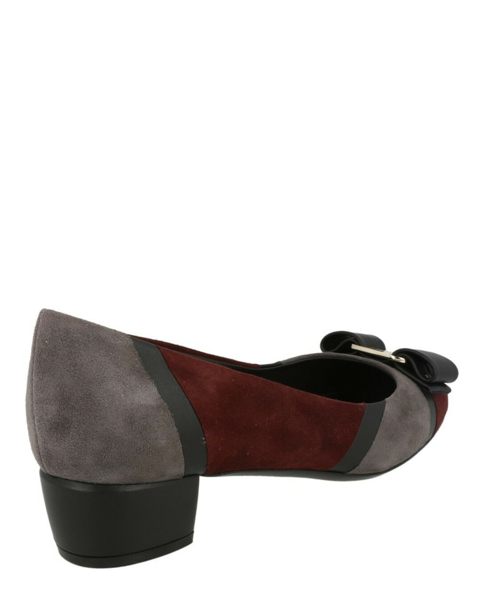 Ferragamo Womens Vara Suede Patchowrk Pumps