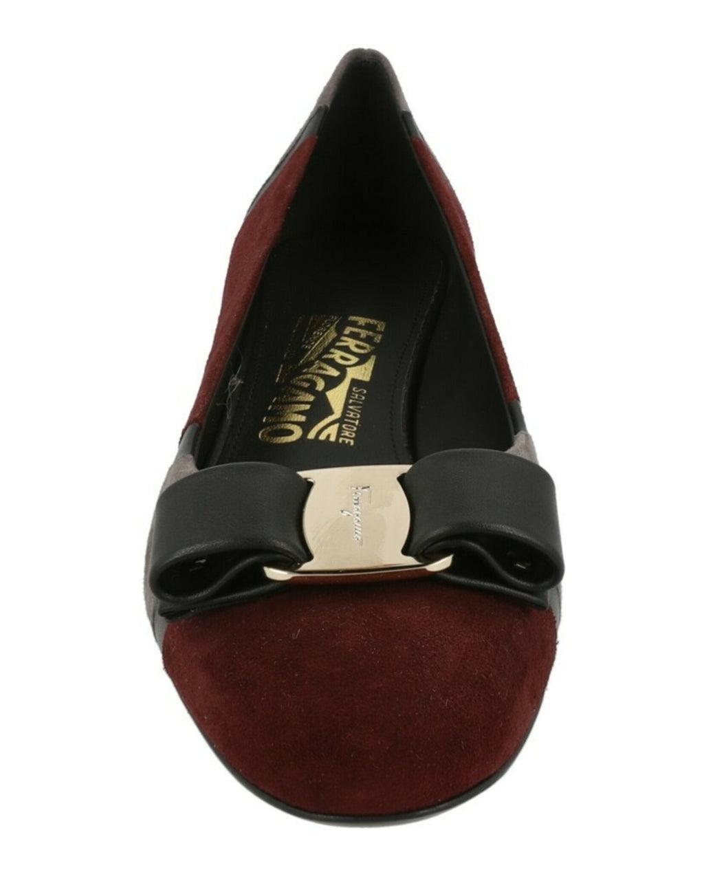 Ferragamo Womens Vara Suede Patchowrk Pumps
