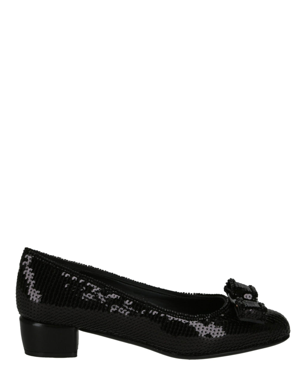 Ferragamo Womens Vara Bow Sequin Pumps