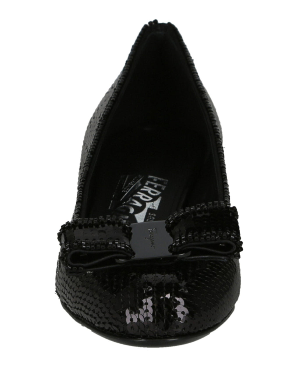 Ferragamo Womens Vara Bow Sequin Pumps