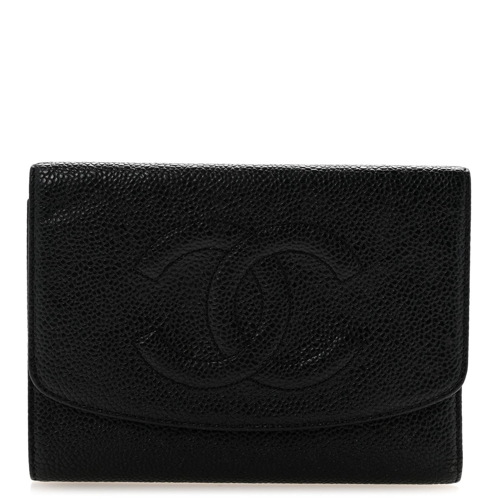 Caviar Timeless CC Compact Wallet Black