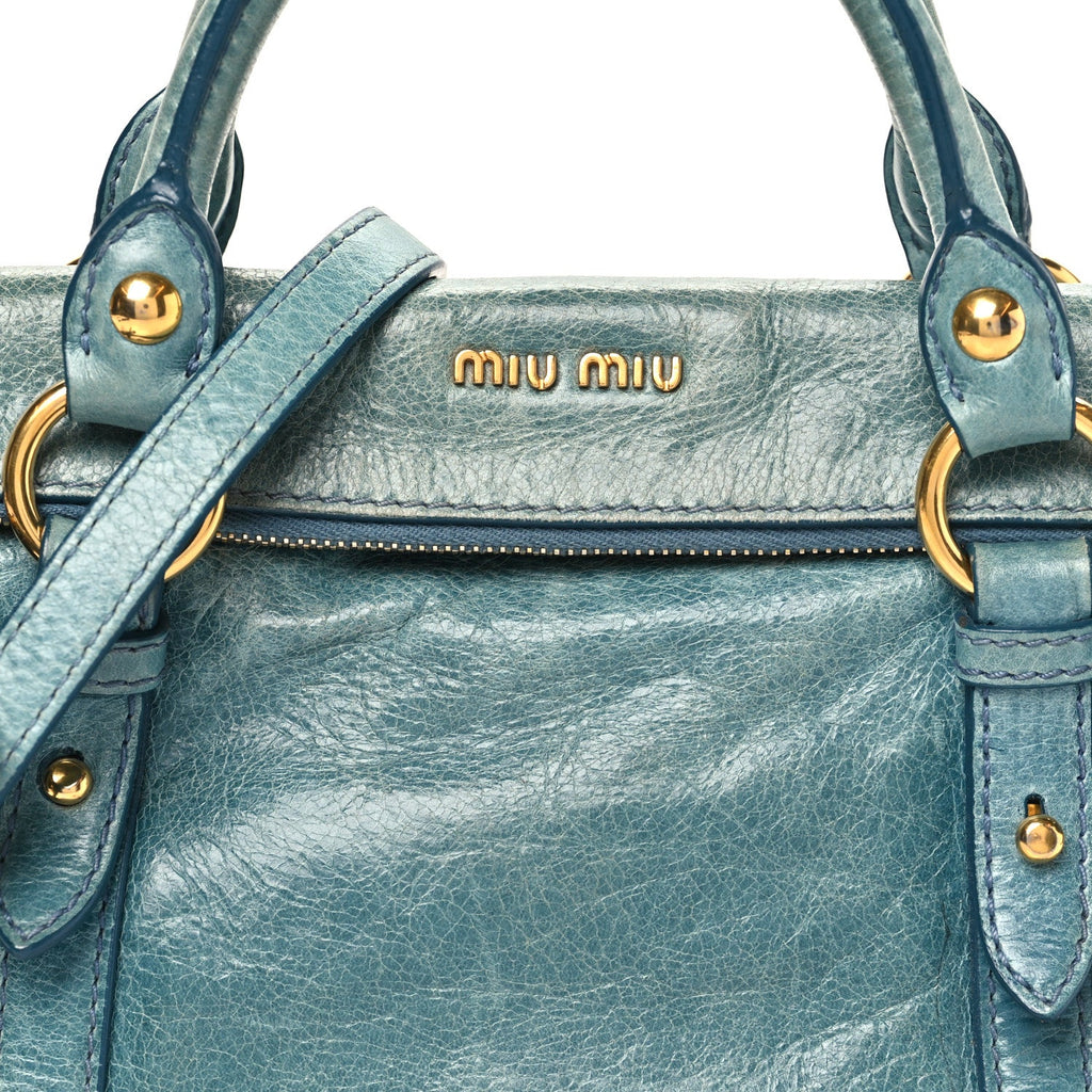 Vitello Lux Mini Bow Bag Blue