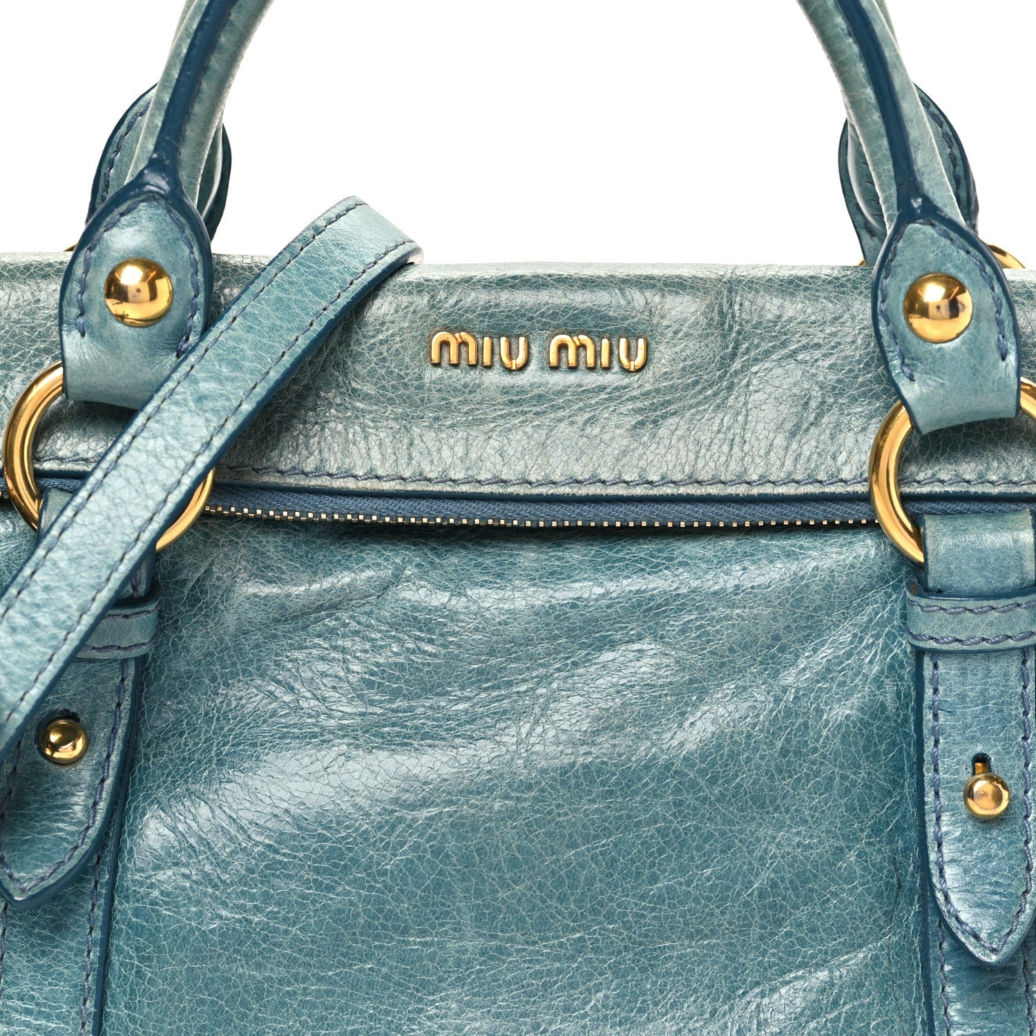 Vitello Lux Mini Bow Bag Blue