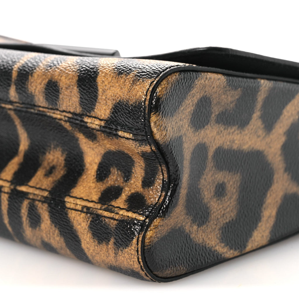 Calfskin Wild Animal Print Twist Shoulder Bag MM