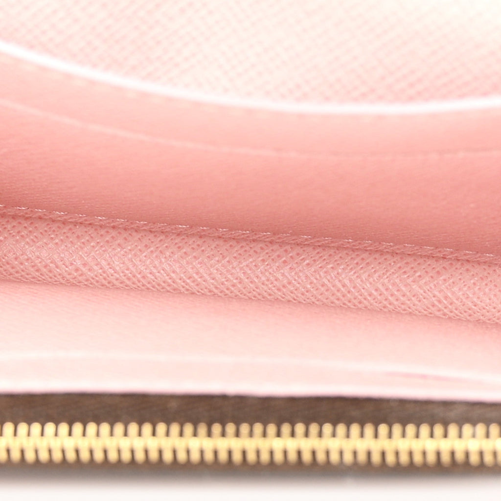 Damier Ebene Rosalie Coin Purse Rose Ballerine