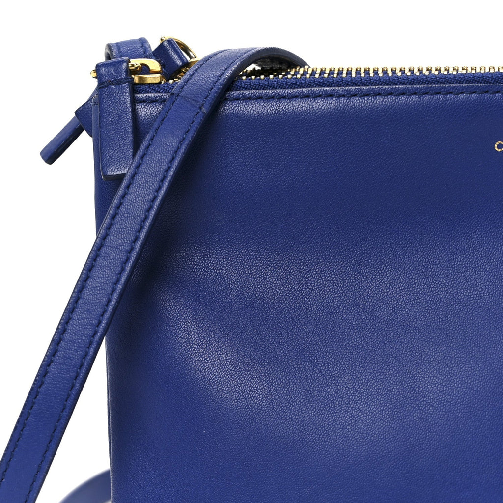 Lambskin Small Trio Crossbody Bag Indigo