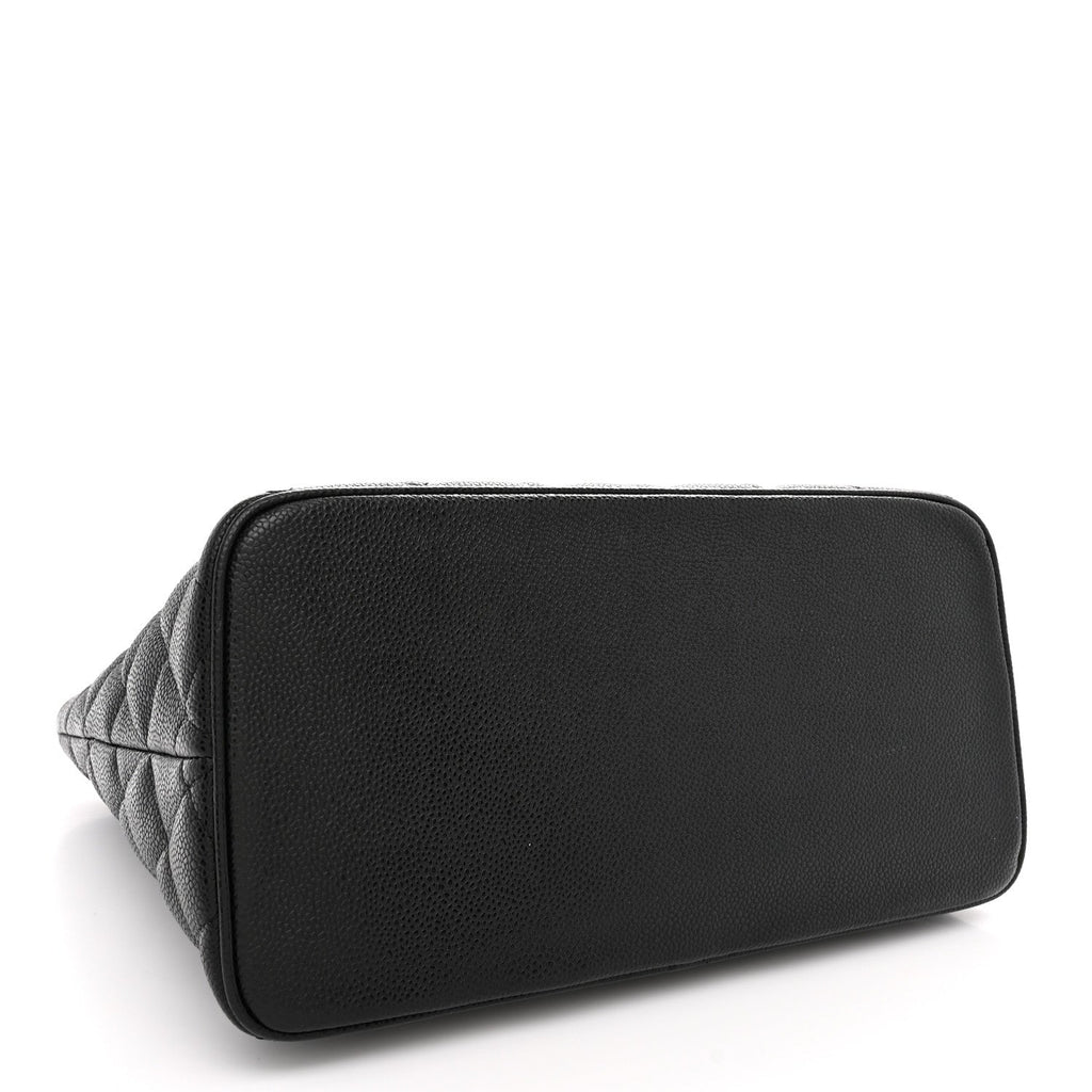 Caviar Quilted Medallion Tote Black