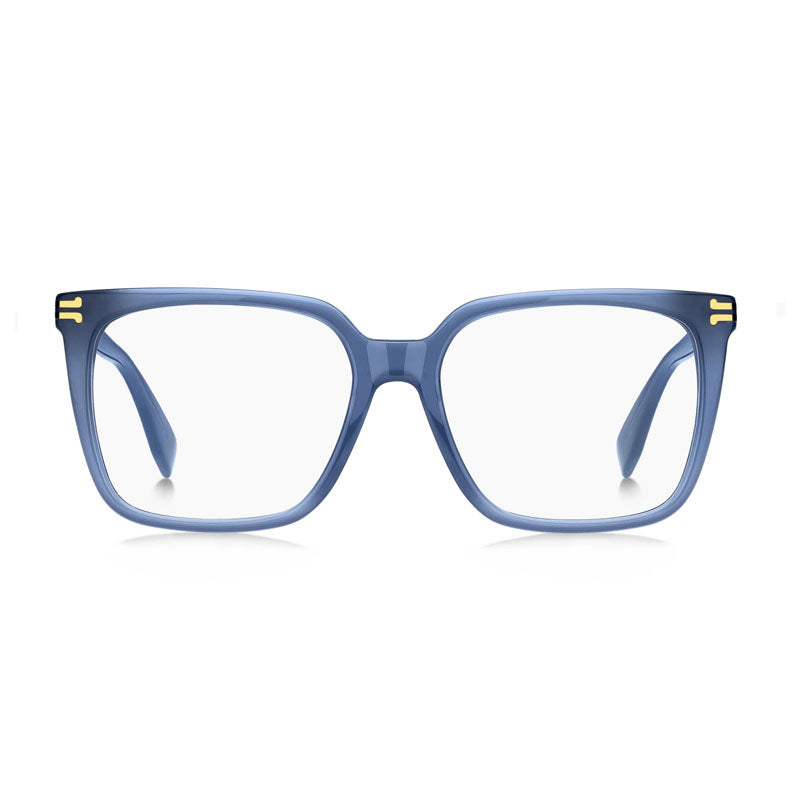 Marc Jacobs Eyeglasses Square Full Rim, Shiny Blue Frame and Clear Demo Lenses Lens MJ10970PJP00