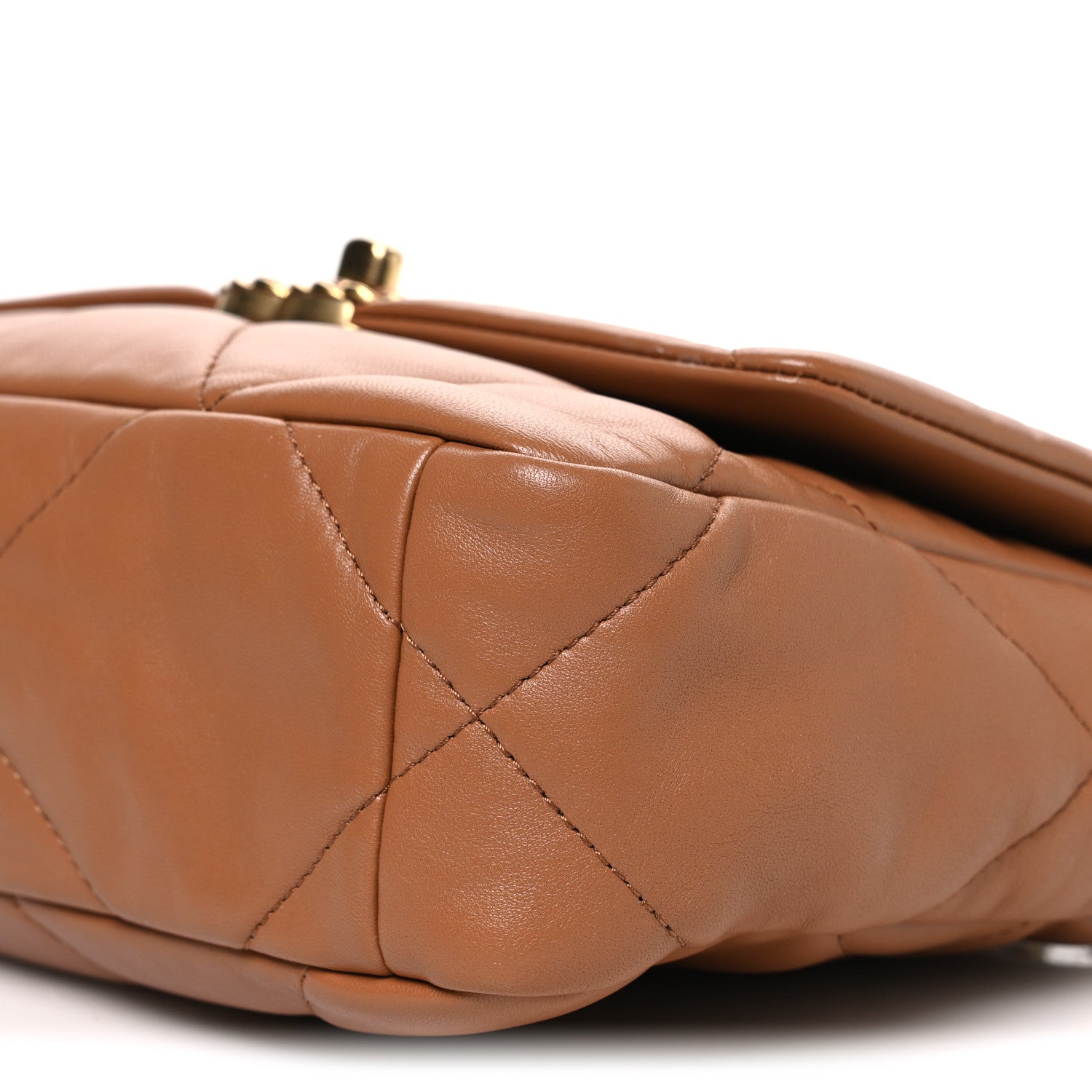 Lambskin Quilted Medium Chanel 19 Flap Brown