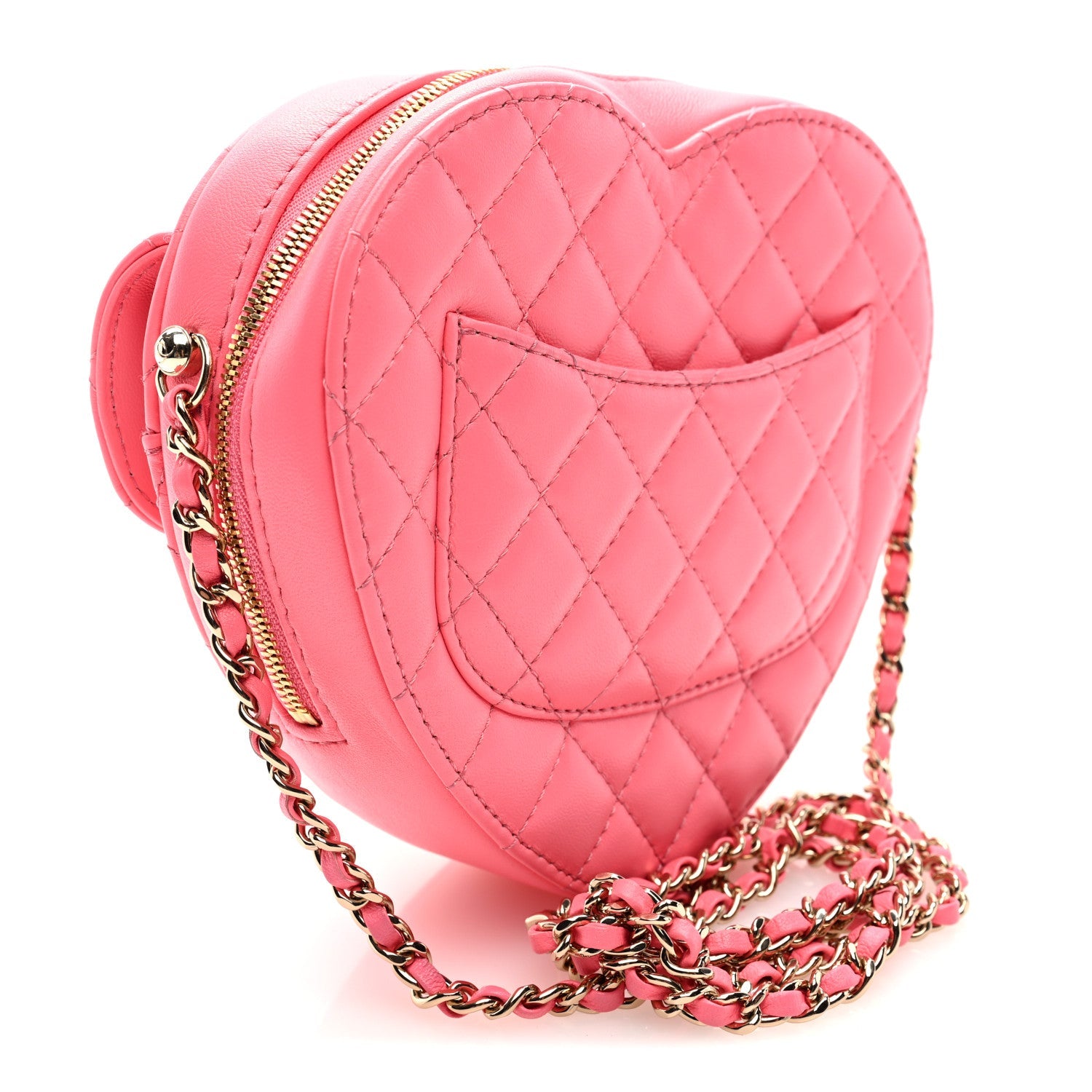 Lambskin Quilted CC In Love Heart Bag Pink