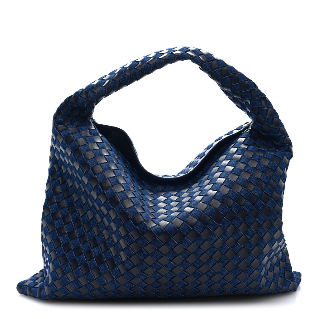 Denim Nappa Intrecciato Large Hop Abyss Indigo