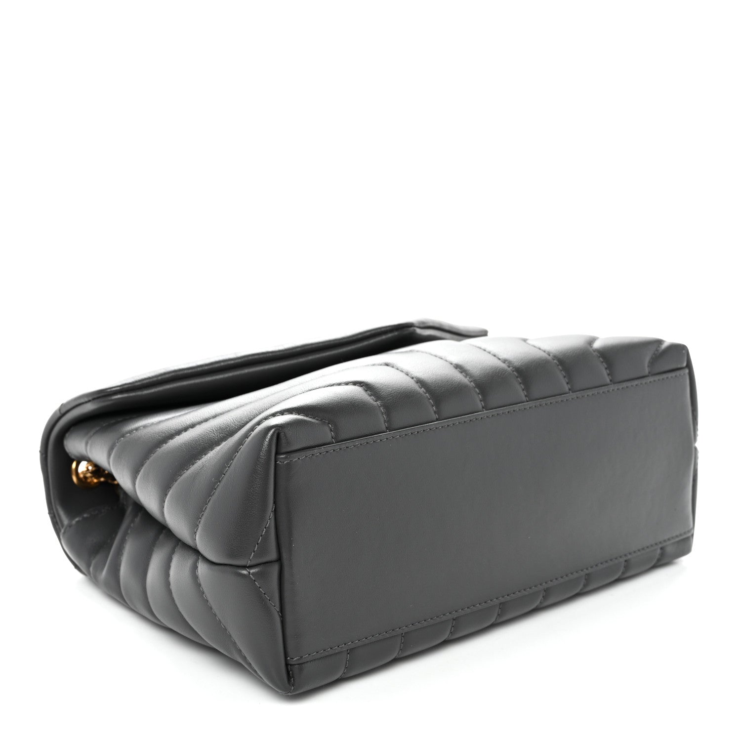 Calfskin Y Quilted Monogram Small Loulou Chain Satchel Storm