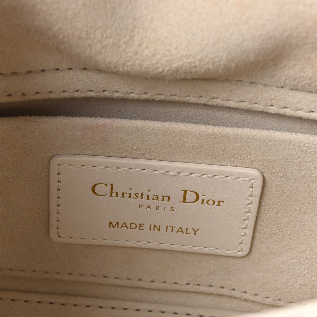 Lambskin Cannage Dioramour Micro Lady D-Joy Latte