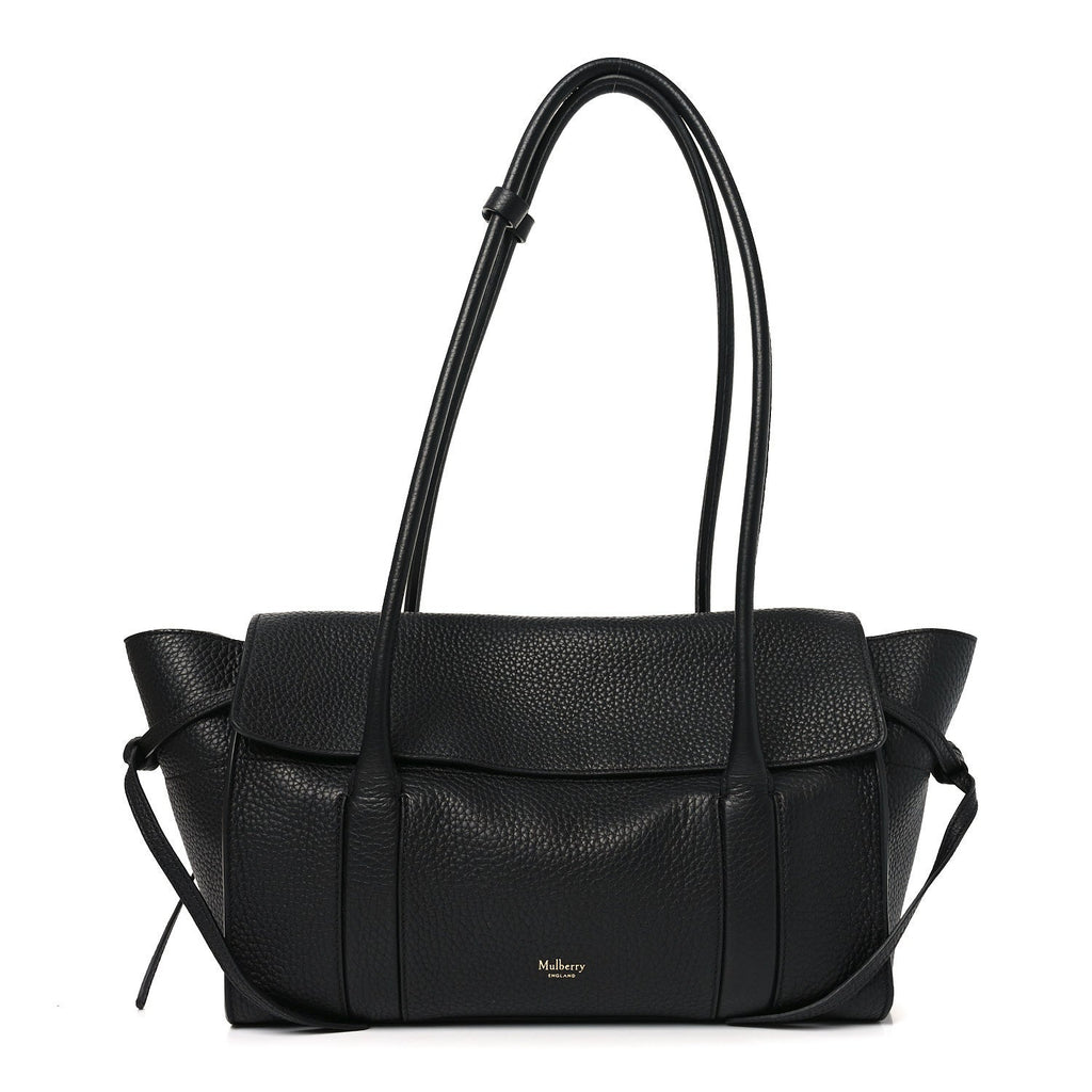 Heavy Grain Small Soft Bayswater Satchel Black