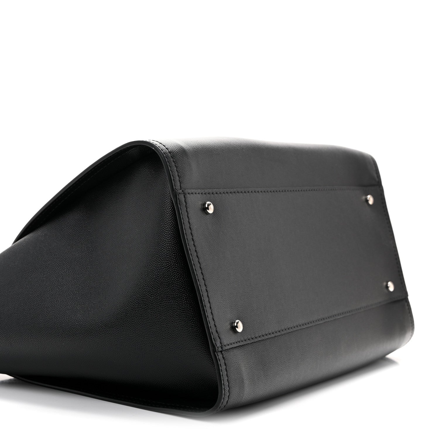 Caviar Medium Studded Deauville Tote Black
