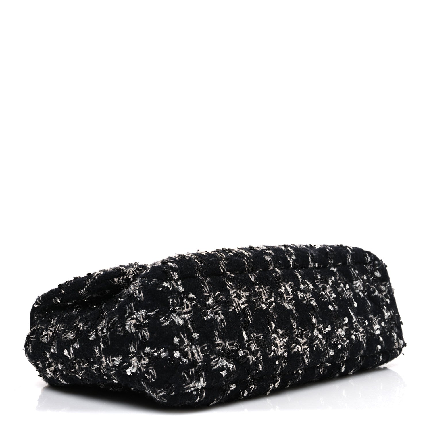 Tweed Quilted Large Chanel 19 Flap Black Silver Ecru