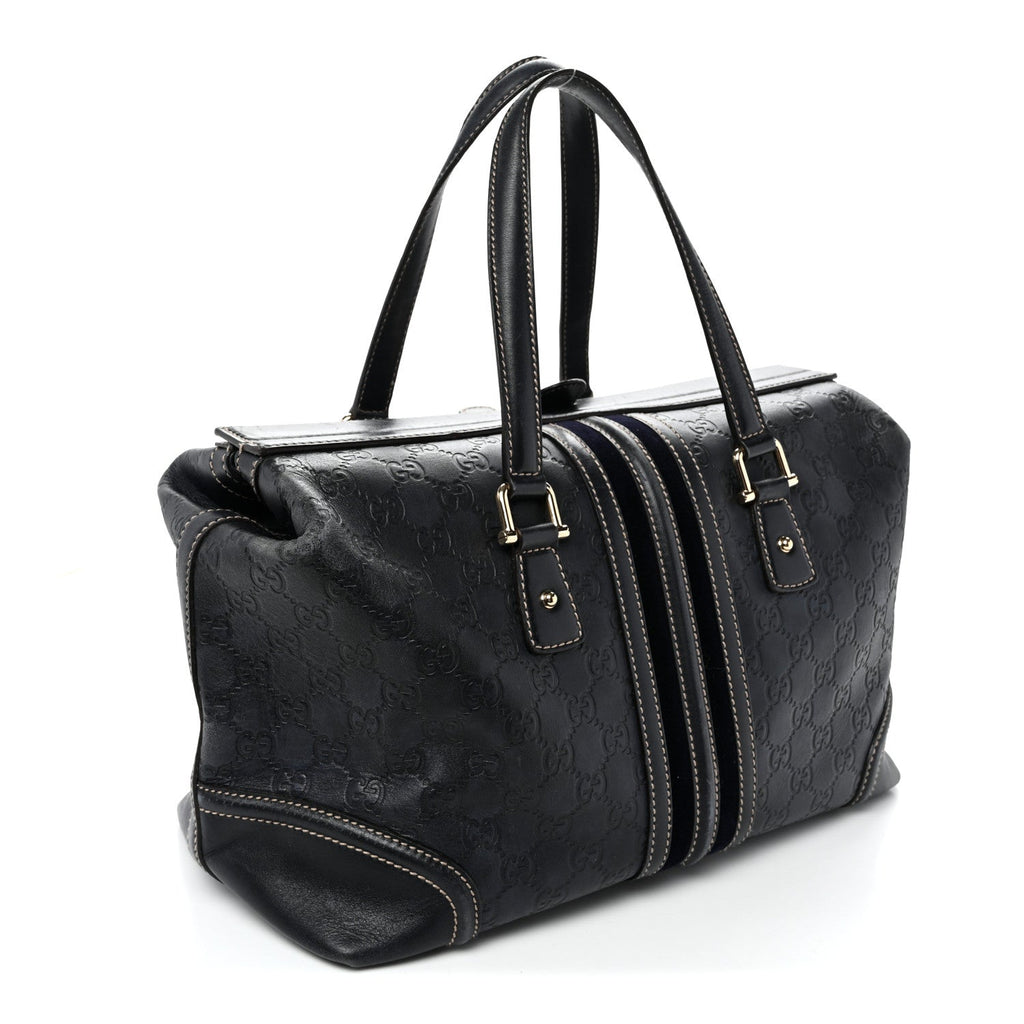 Guccissima Large Treasure Boston Navy