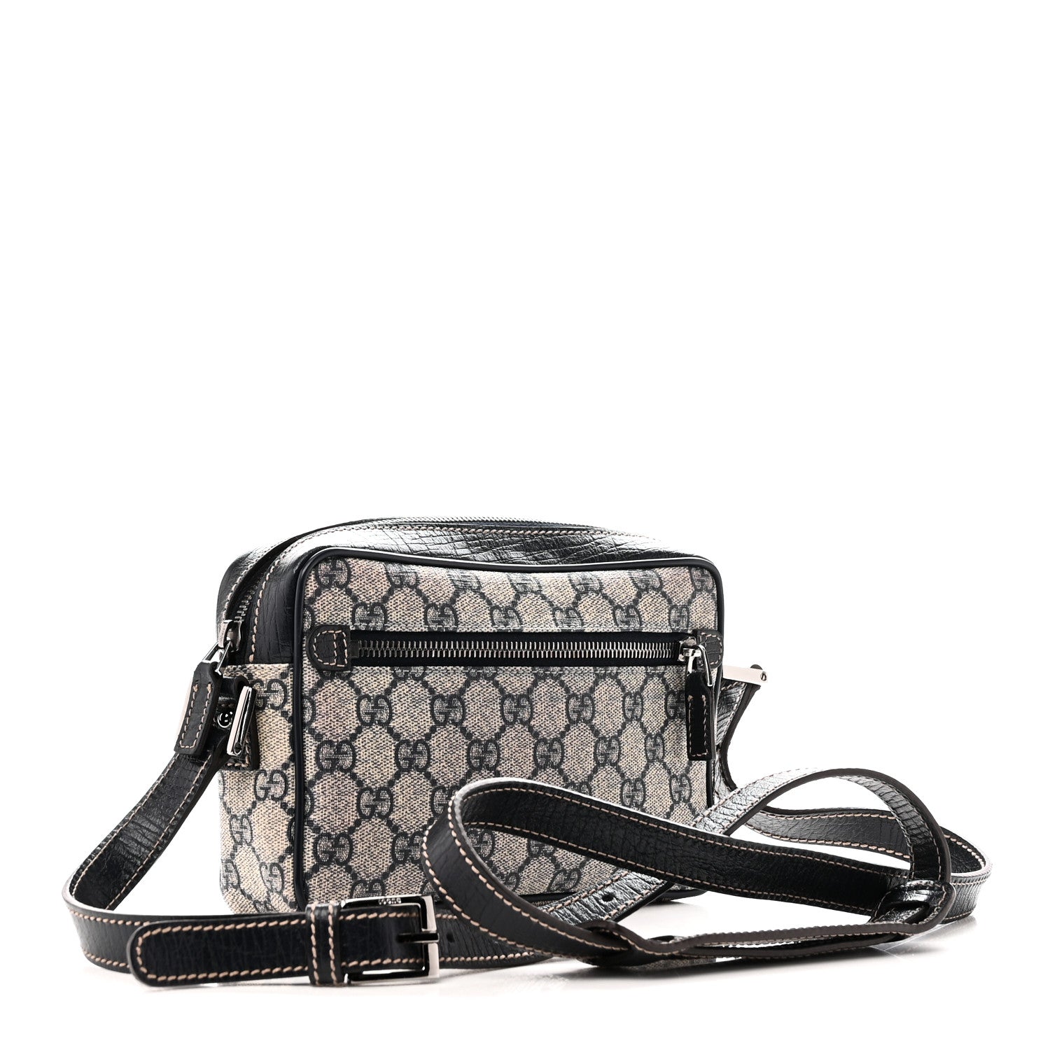 GG Supreme Monogram Web Small Shoulder Bag Navy