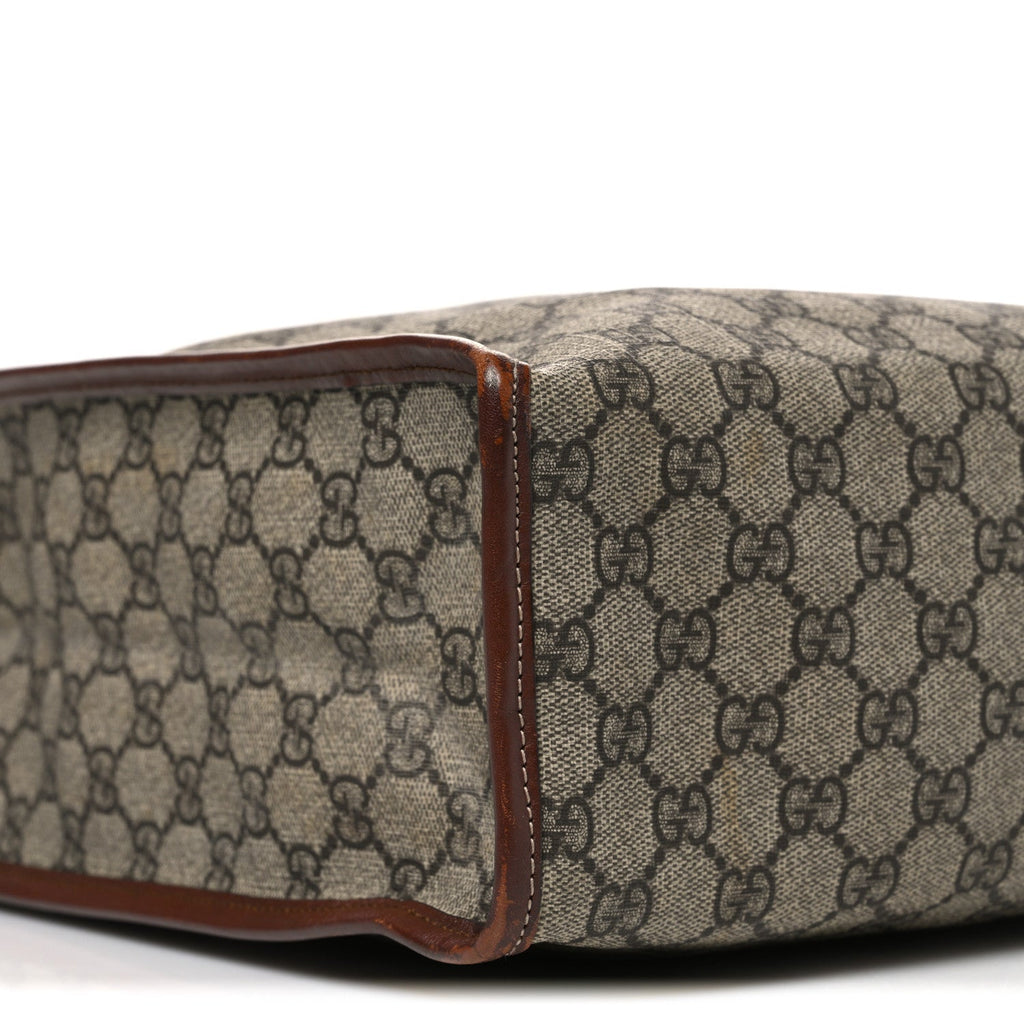 GG Plus Monogram Small Signature Web Loop Vertical Tote Light Brown