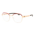 IC! Berlin Eyeglasses Round Full Rim, Rogochi Pop Rose-Gold Frame and Clear Demo Lenses Lens THEDAM16100810