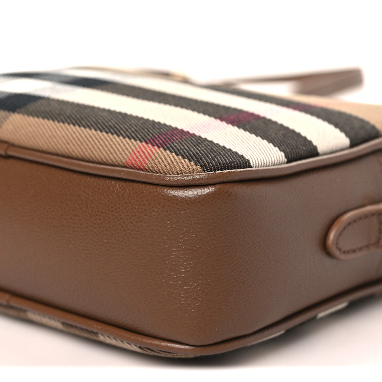 Calfskin House Check Camera Bag Earth