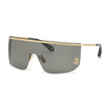 Roberto Cavalli Sunglasses Shield Rimless, Shiny Rose Gold Frame and Grey Lens SRC012M0300