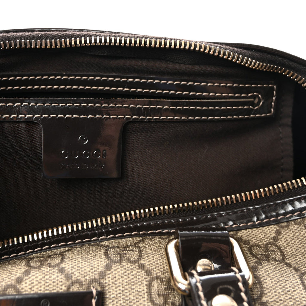 GG Plus Monogram Medium Joy Boston Dark Brown